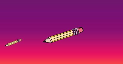 Floating Pencil Icons on Purple Gradient Background - Download Free Stock Images Pikwizard.com