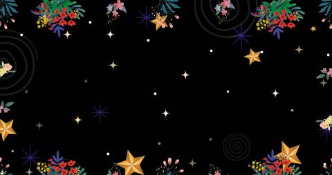 Floral Galaxy Background with Stars for Celebrations - Download Free Stock Images Pikwizard.com
