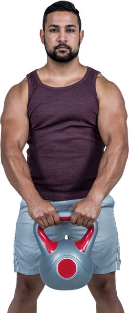 Serious Muscular Man Holding Kettlebell Transparent Background - Download Free Stock Videos Pikwizard.com