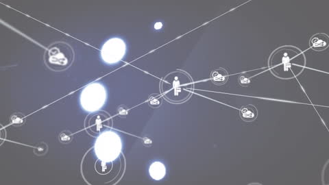 Digital Network and Connections Ephemeral Motion