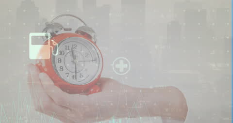 Abstract Business Time Management Data Overlay