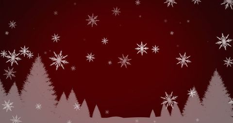 White Snowflakes on Dark Red Background with Grey Trees - Download Free Stock Images Pikwizard.com