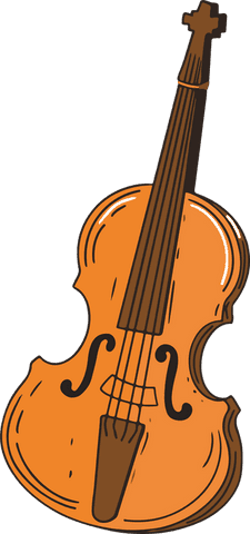 cartoon violin drawing on transparent background - Download Free Stock Videos Pikwizard.com