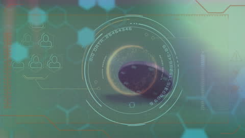 Futuristic Digital Interface with Global Network Theme