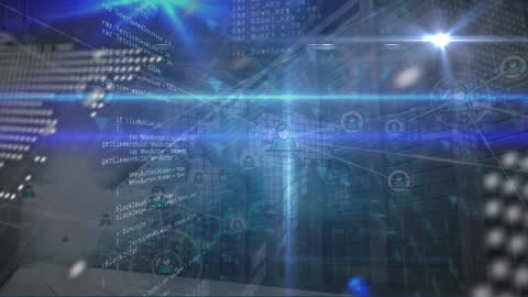 Animated Data Processing with Global Network Overlay