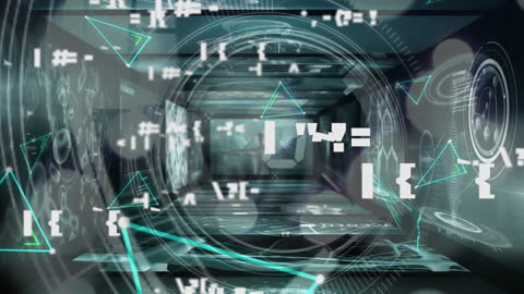 Futuristic Digital Screens with Medical and Financial Data Visualization