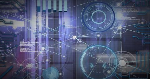 Abstract Digital Interface with Data Connections - Download Free Stock Images Pikwizard.com