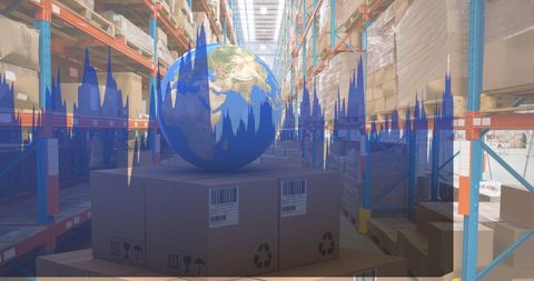 Global shipping and data processing in warehouse