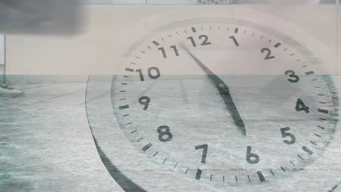 Clock Overlay Merging with Urban Scene and Map Concept