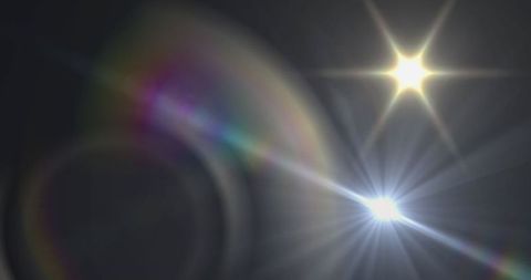 Dynamic White Light with Prismatic Lens Flare on Dark Background - Download Free Stock Images Pikwizard.com
