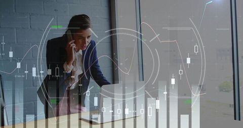 Businesswoman Analyzing Financial Data with Smartphone Conversation - Download Free Stock Images Pikwizard.com