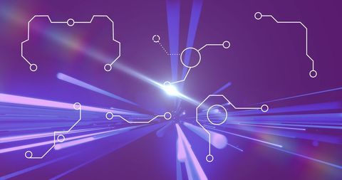 Abstract Digital Connections with Futuristic Network Visuals - Download Free Stock Images Pikwizard.com