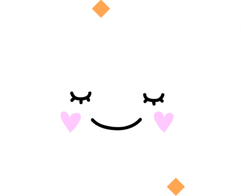 smiling cartoon cloud with heart cheeks on transparent background - Download Free Stock Videos Pikwizard.com