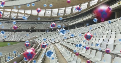 Empty Stadium Reflecting Global Pandemic Impact on Sports Events