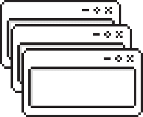 pixel art gui frames overlapping on transparent background - Download Free Stock Videos Pikwizard.com