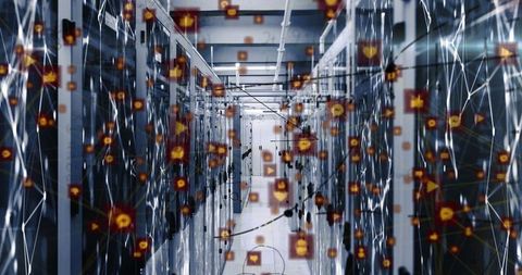 Advanced Data Center with Digital Connections and Technology