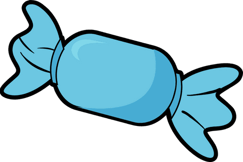 Transparent Blue Wrapped Candy Confection Float Design