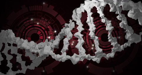 futuristic dna helix with digital technology elements - Download Free Stock Images Pikwizard.com