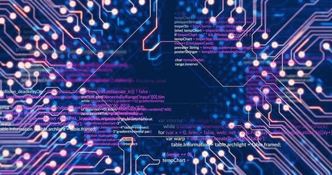 Abstract Circuit Board with Flowing Data Streams - Download Free Stock Images Pikwizard.com