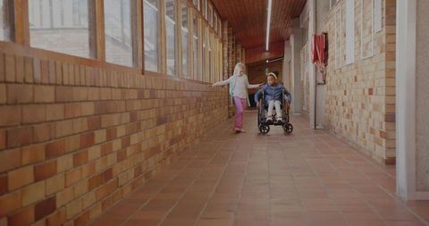 Inclusive Education: Children Embracing Diversity in School Hall