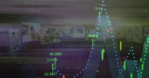 Digital Financial Data Processing with Global Connectivity - Download Free Stock Images Pikwizard.com