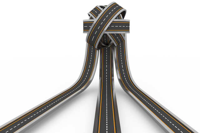 Digital Illustration of Roads Knotted on Transparent Background - Download Free Stock Videos Pikwizard.com