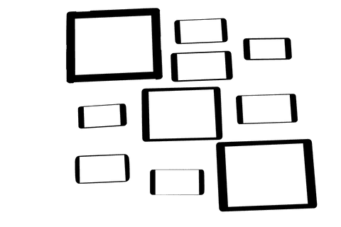 Black abstract coils on transparent background