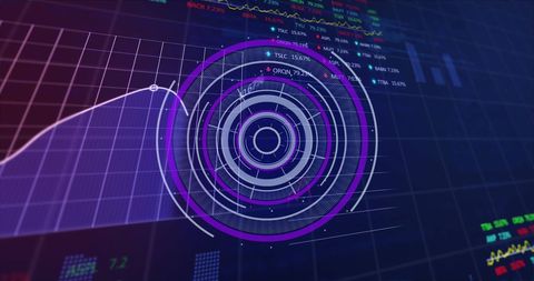 Futuristic Stock Market Data Analysis Interface Overlay - Download Free Stock Images Pikwizard.com