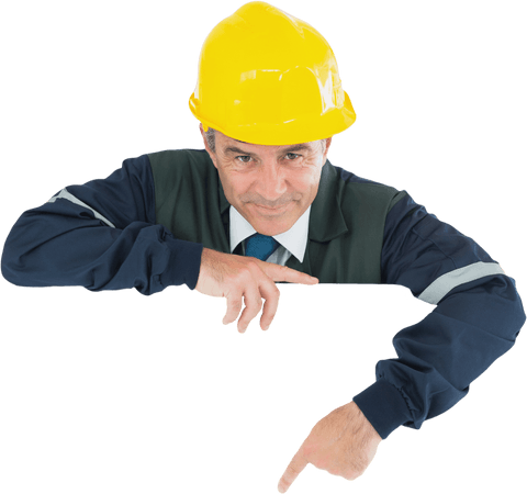 engineer displaying blank card with transparent background - Download Free Stock Videos Pikwizard.com