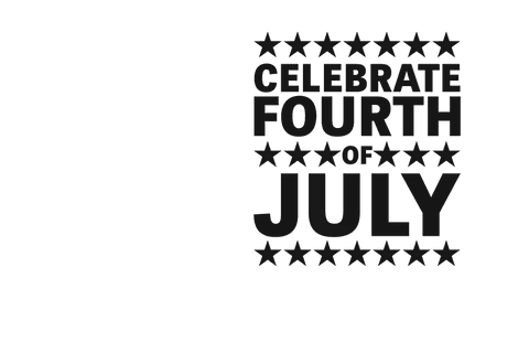 Celebrate fourth of july wishes on transparent background