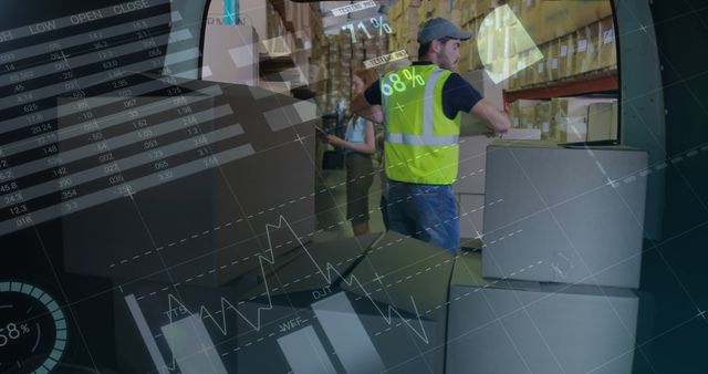 Warehouse Workers Managing Inventory with Digital Analytics Dashboard - Download Free Stock Images Pikwizard.com