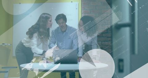Collaborative Team Analyzing Data with Innovative Technology Interface - Download Free Stock Images Pikwizard.com
