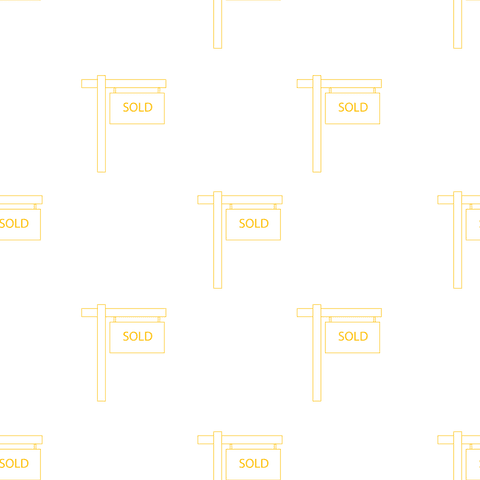 Yellow Sold Sign Repeating Pattern on Transparent Background - Download Free Stock Videos Pikwizard.com