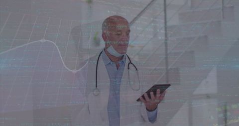 Digital Healthcare Technology Visualization with Doctor Using Tablet