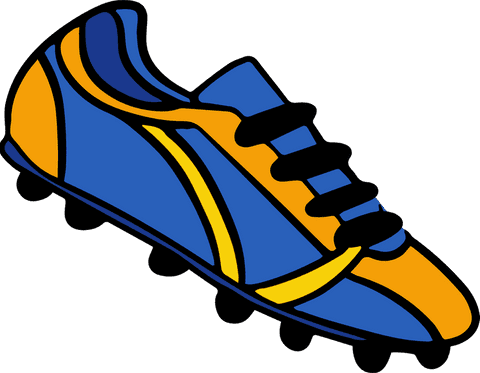Modern athletic sports cleat on transparent background