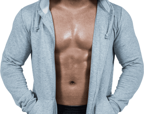 transparent fit male torso in grey hoodie sweating after workout - Download Free Stock Videos Pikwizard.com