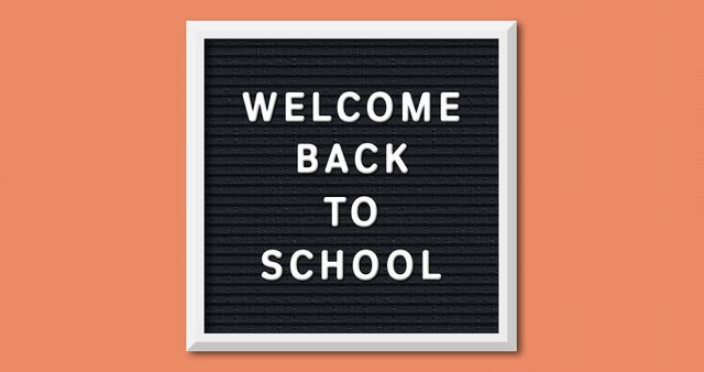 Welcome Back to School Message on Letter Board - Download Free Stock Images Pikwizard.com