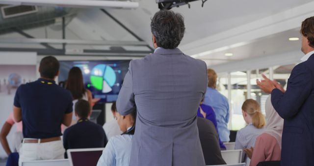 Diverse Business Team Applauding Presentation at Conference Room - Download Free Stock Images Pikwizard.com