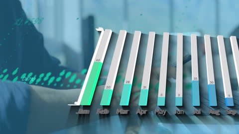 Businessman Analyzing Data with Smartphone in Office Environment