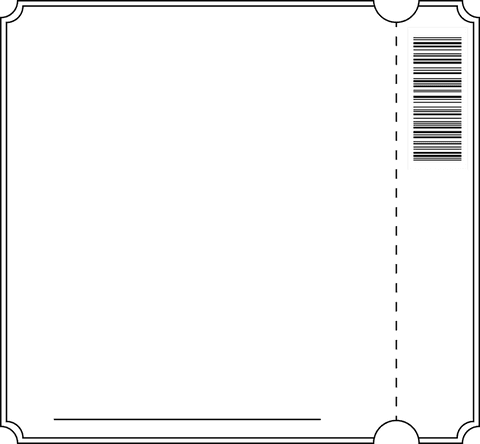 transparent vector ticket stub with notches and barcode - Download Free Stock Videos Pikwizard.com