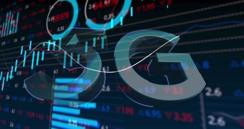 5G Technology with Financial Data Interface - Download Free Stock Images Pikwizard.com