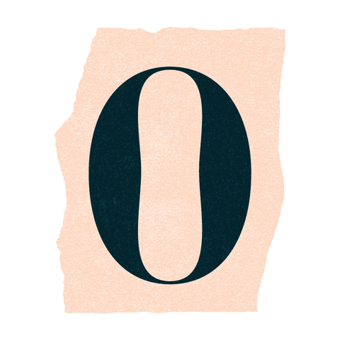 Transparent Minimalist Dark Teal Letter O on Peach Torn Paper - Download Free Stock Videos Pikwizard.com