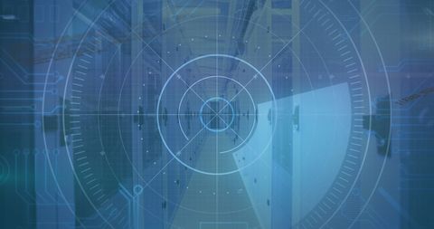 Digital Interface Radar in Advanced Server Room - Download Free Stock Images Pikwizard.com