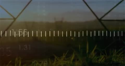 Minimalist Abstract Visualization of Waveform Trend at Sunset