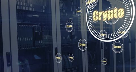 Network Servers with Blockchain and Crypto Elements - Download Free Stock Images Pikwizard.com
