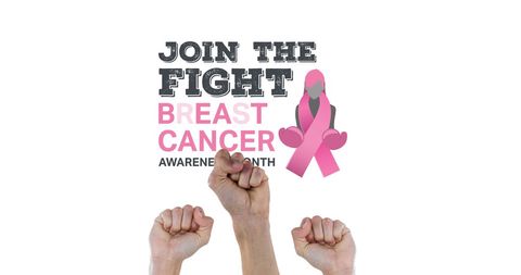 Breast Cancer Awareness Campaign with Inspirational Fists