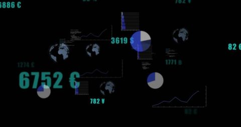 Futuristic Data Dashboard Visualizing Financial Analytics