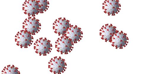 Virus Cells of Covid-19 on White Background - Download Free Stock Images Pikwizard.com