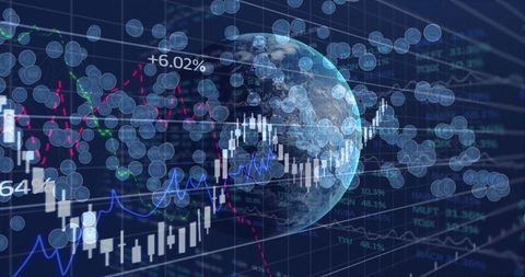 Global Financial Data and Digital Connections overlay - Download Free Stock Images Pikwizard.com