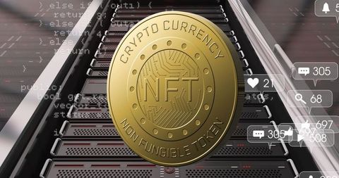 NFT Coin Over Servers with Data and Social Media Overlay